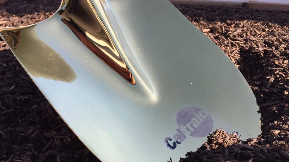 close up photo of a shovel in the dirt