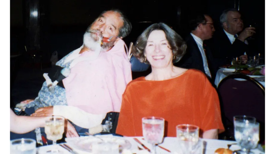 Ed and Joan at a fundraising dinner for WID