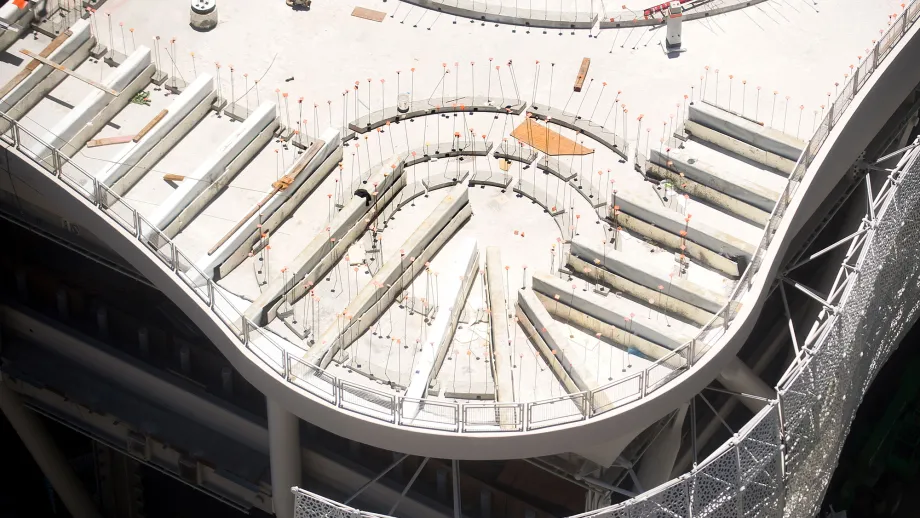 aerial view of Transbay Transit Center 