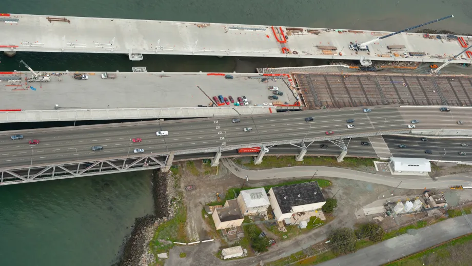 Final Deck Section of New Bay Bridge Placed