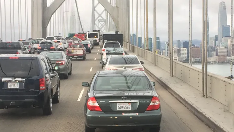 Traffic on the San Francisco-Oakland Bay Bridge.
