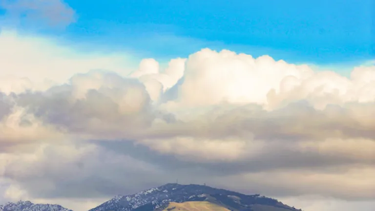 Cloudy skies over Mount Diablo.