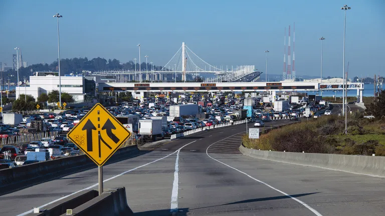 East Bay traffic near the on-ramp for the San Francisco-Oakland Bay Bridge.