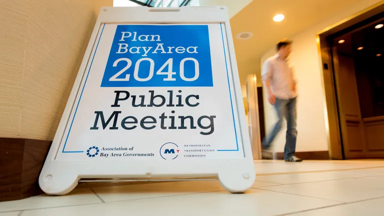 Plan Bay Area meeting sign