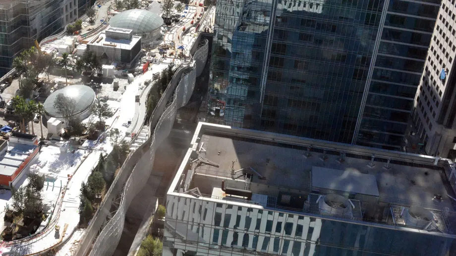 aerial view of Transbay Terminal