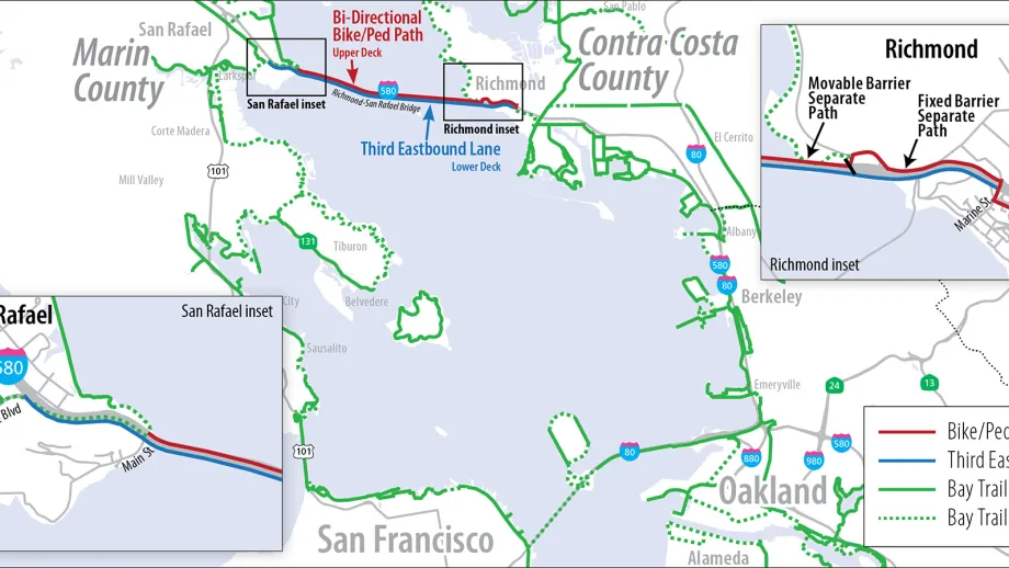 Map showing location and highlights of the proposed project.