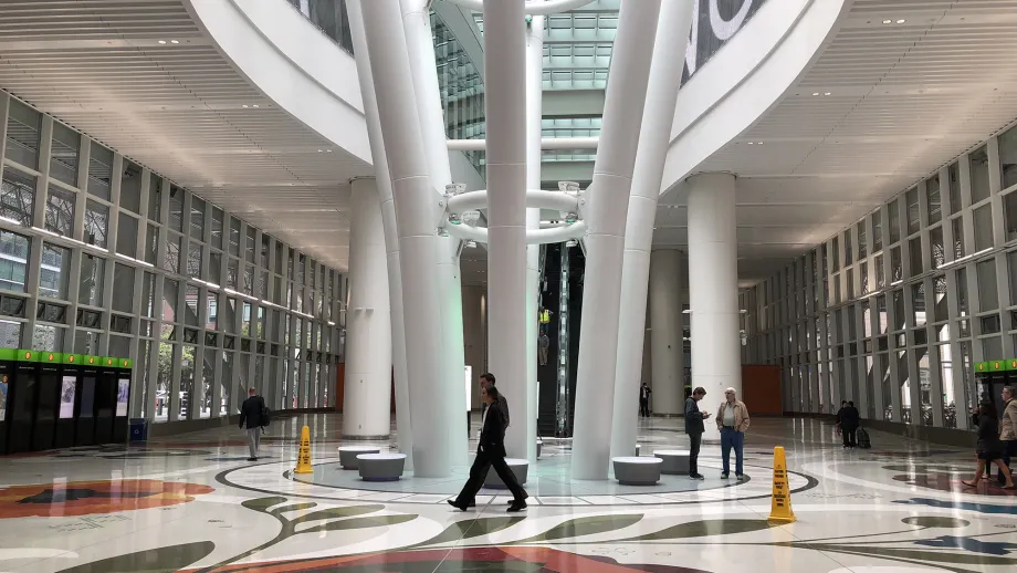 Photo of Salesforce Transit Center entryway
