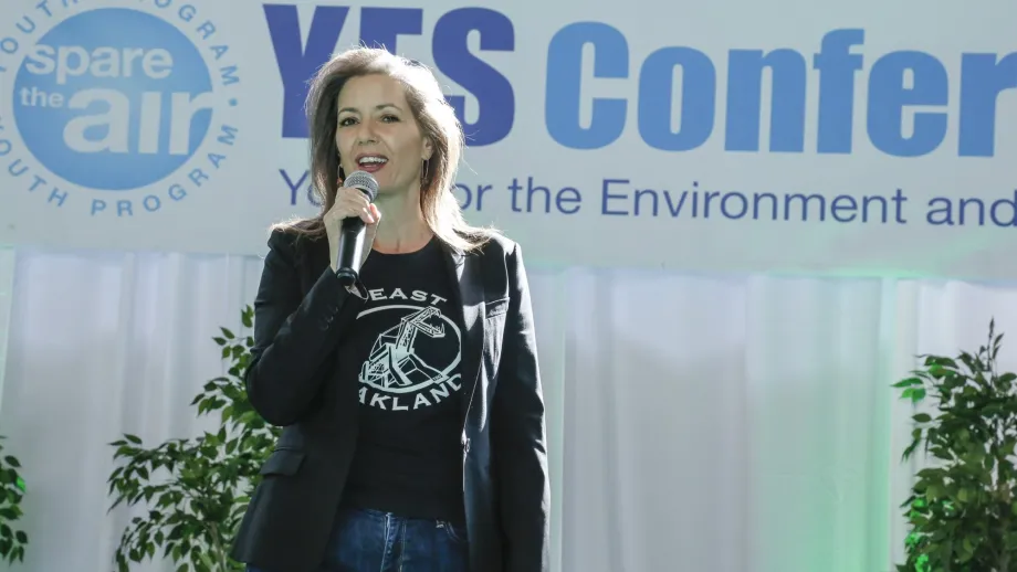 Libby Schaaf speaks at the 2018 YES Conference.