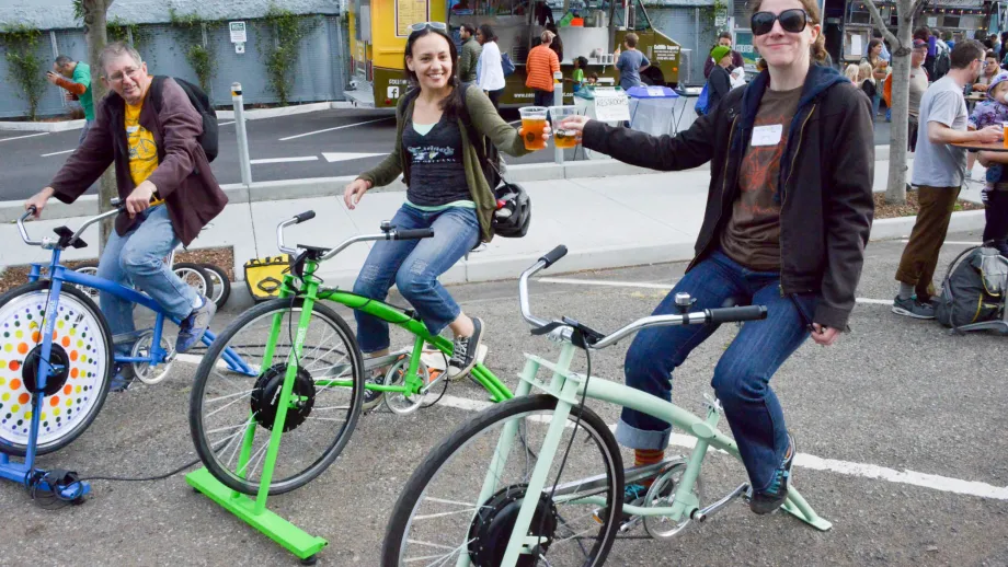 Generating power for the Berkeley Bike Happy Hour