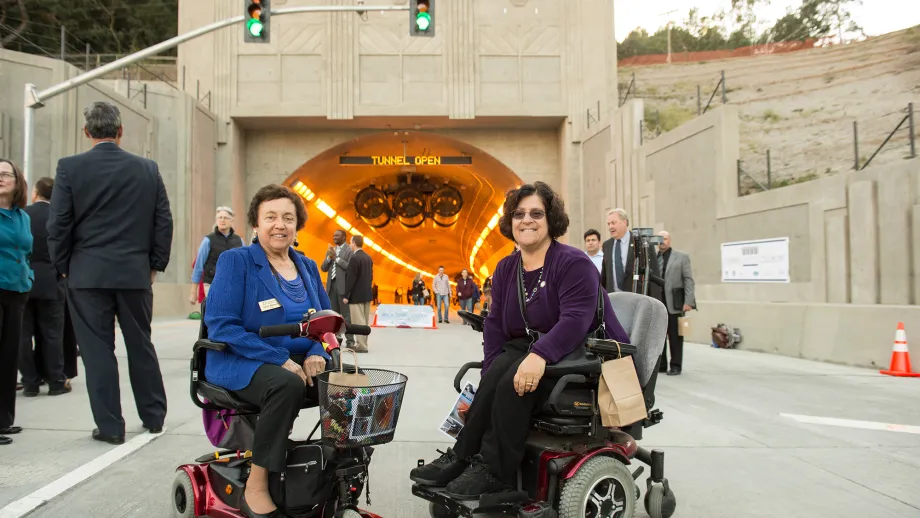 Janet Abelson, Contra Costa Transportation Authority Chair (left) and MTC Commissioner Dorene Giacopini 