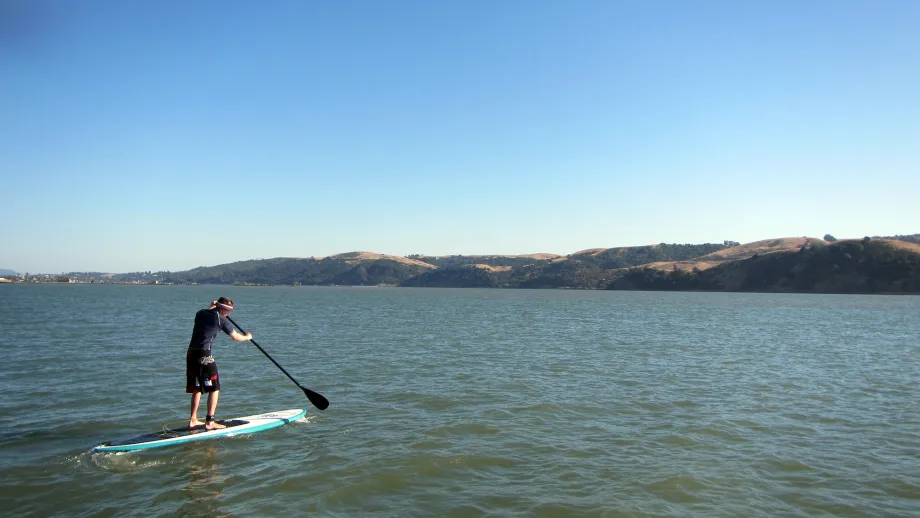 Stand up paddler in Benicia