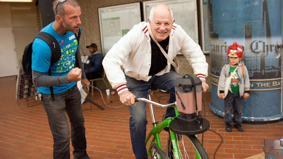 Berkeley Mayor Tom Bates on Bike to Work Day 2013