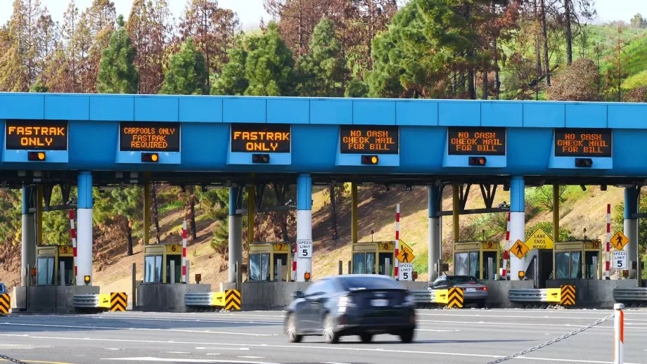 Carquinez Bridge toll plaza.
