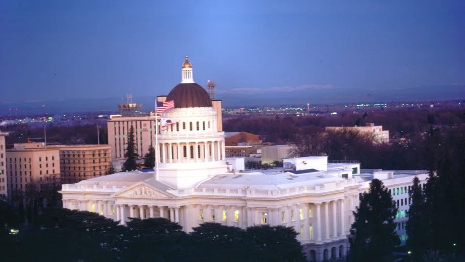 California state capitol building in Sacramento
