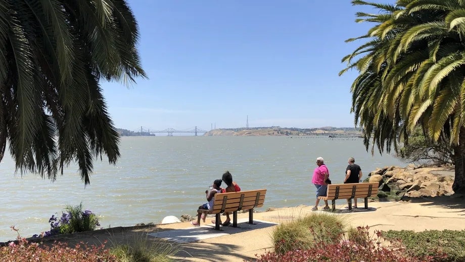 A waterside park in Benicia - part of the Bay Trail.