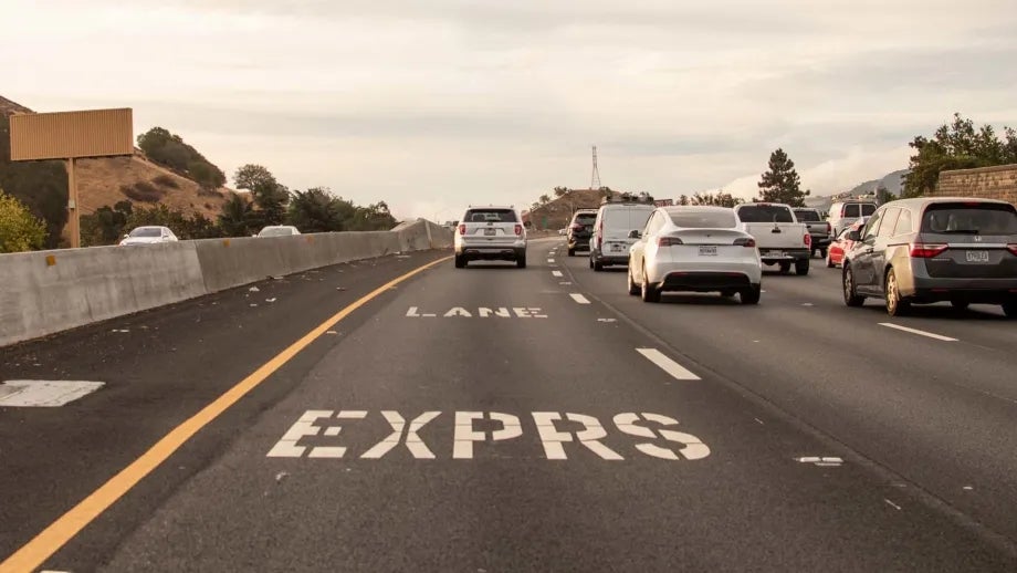 A highway with an Express Lane.