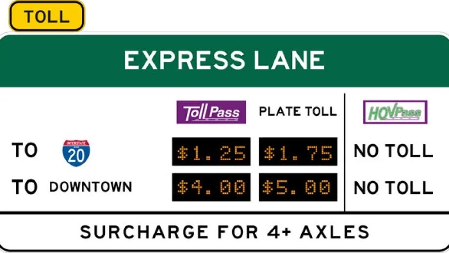 express lane alternative pricing signage