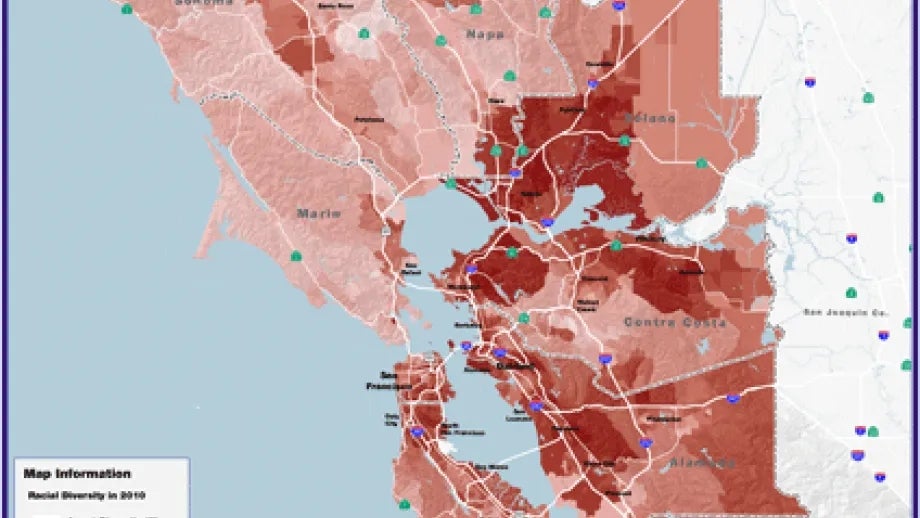 map of Bay Area Racial Diversity