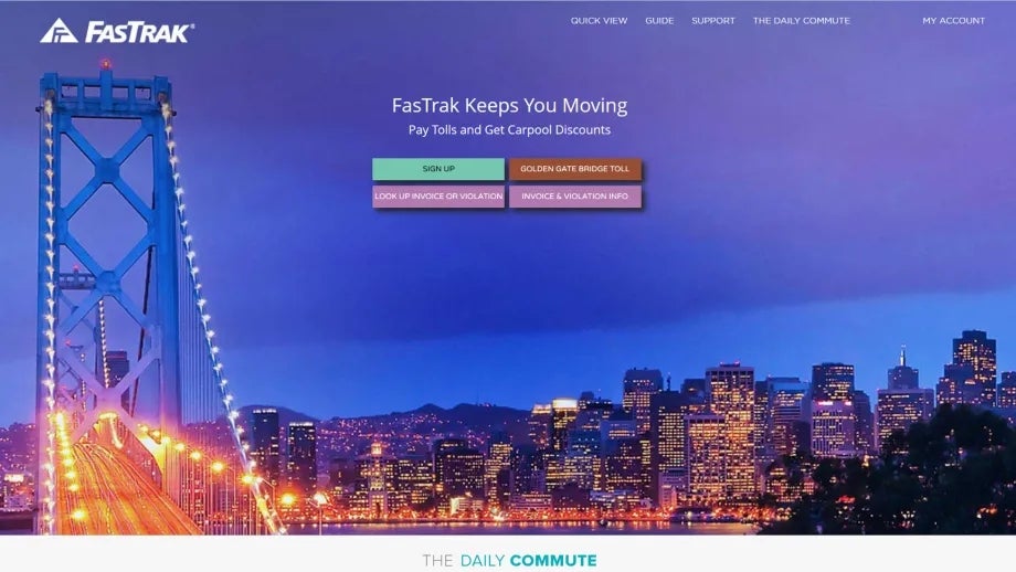 FasTrak® Website Back in Service Metropolitan Transportation Commission